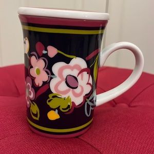 Vera Bradley mug with lid Ribbons